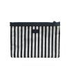 Černobílé pruhované logo Plaque Clutch Borse Pouch Bag