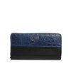 Black Blue Exotic Leather Pánský Continental Clutch Wallet