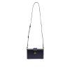 Modrá DG BOX Kožená taška na crossbody popruh DG BOX