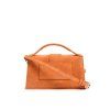 Terakotová kožená kabelka Le Grand Bambino