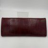 CELINE TRIOMPHE Reptile Skin Burgundsko spojka