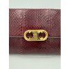 CELINE TRIOMPHE Reptile Skin Burgundsko spojka
