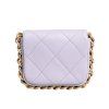 Mini crossbody kabelka z modré prošívané teletiny
