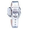 Stříbrný Leather Digital Watch