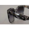 DG4190 Black Lace Acetate Crystal Kulaté sluneční brýle