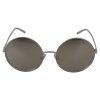 Stříbrný Plated Round Gray Le nses Dámský Sunglasses