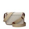 Crossbody kabelka z béžové tkaniny