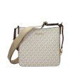 Crossbody kabelka z béžové tkaniny
