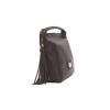 Hnědá kožená dámská taška přes rameno