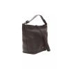 Hnědá kožená dámská taška přes rameno