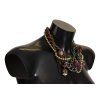 Zlatý Brass Sicily Floral Crystal Statepánskýt Náhrdelník