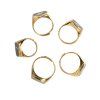 Zlatá mosaz ROYAL Enamel Set 5 kusů Prsten
