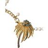 Zlatý Brass Crystal Pearl Přívěsek Přívěsek Náhrdelník