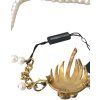 Zlatý Brass Crystal Pearl Přívěsek Přívěsek Náhrdelník