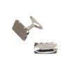 Stříbrný Plated Metal Brass Pin Pánský Cufflinks