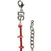 Stříbrný Tone Brass Beaded Resin DG Logo Chain Náramek