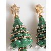 Zlatý mosaz Vícebarevný vánoční strom Náušnice