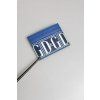 Modrá telecí kůže DG Logo Monogram Card Holder Peněženka