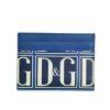 Modrá telecí kůže DG Logo Monogram Card Holder Peněženka