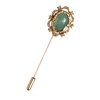 Zlatý Tone Green Stone Antique Pánský Brož Pin