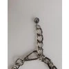 Stříbrný Tone Chain Lobster Clasp Logo Grey Pearls Náramek