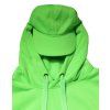 Zelená polyesterová sportovní vesta s kapucí