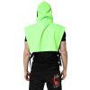 Zelená polyesterová sportovní vesta s kapucí