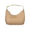Béžová polyuretanová dámská taška přes rameno