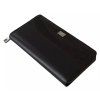 Hnědá exotická kožená peněženka na zip kolem Continental Clutch Wallet