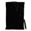 Black Velvet Quilt Drawstprsten Logo Plaque Pouch Bag
