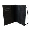 Černá kožená peněženka s logem na bifold
