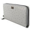 Peněženka Continental Pánský Clutch White Pštrosí kůže