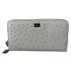 Peněženka Continental Pánský Clutch White Pštrosí kůže