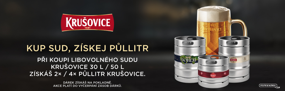 Krušovice + sklo zdarma