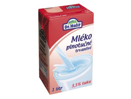 Mléko trvanlivé plnotučné 3.5% 1l Dr. Halíř