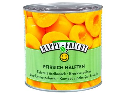 Broskve půlené 2600g Happy Frucht