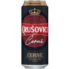 Krušovice černé plech 0,5l čelní pohled