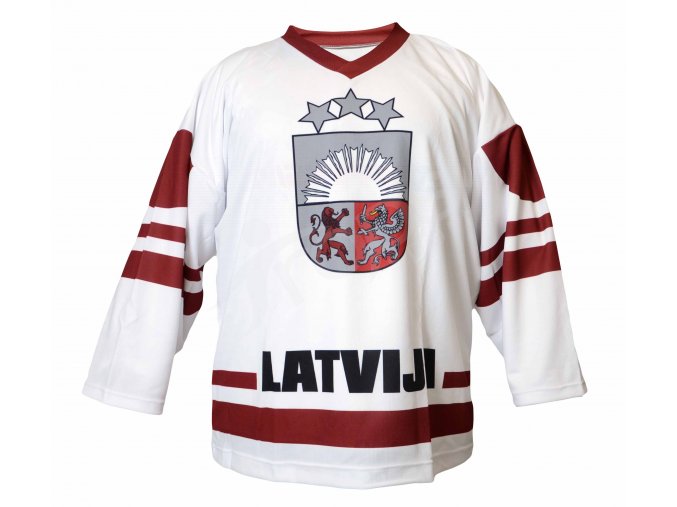 Hokejový dres Lotyšsko TOP - bílý