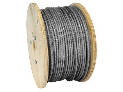 Lano MGM Zn+PVC 4/5.5 mm, oceľové lanko, poplastované, L-100 m