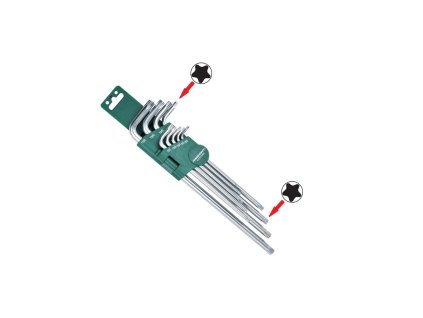 sada klucov ts 9diel10 50 v pvc drziaku