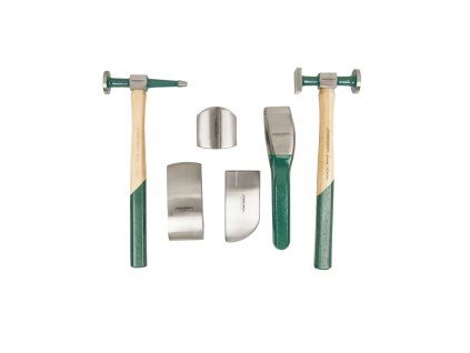 sada klampiarskych kladiv a kovadlin