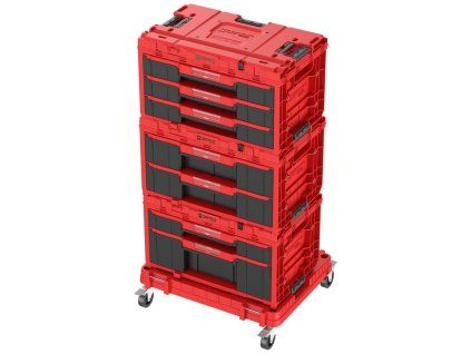 Box QBRICK® System ONE Workshop Red - Cart, 3x Toolbox, 4 dielna sada boxov na náradie