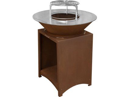Gril Strend Pro Fiesta, prevedenie rust, oceľ, priemer 75 cm, s ohniskom