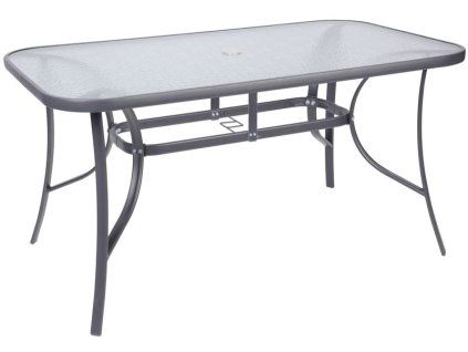 Stôl LEQ GREGORY ShadowGray, sklo 5 mm, 140x80x72 cm