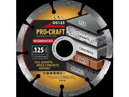 8225 diamantovy rezny kotuc segmented procraft ds125 ds125