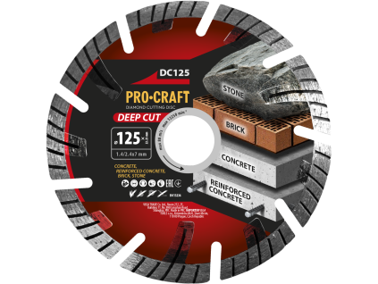 8233 diamantovy rezny kotuc deep cut procraft dc125 dc125