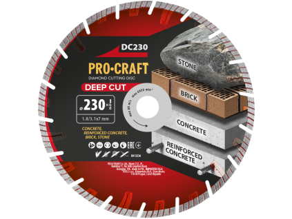 8236 diamantovy rezny kotuc deep cut procraft dc230 dc230