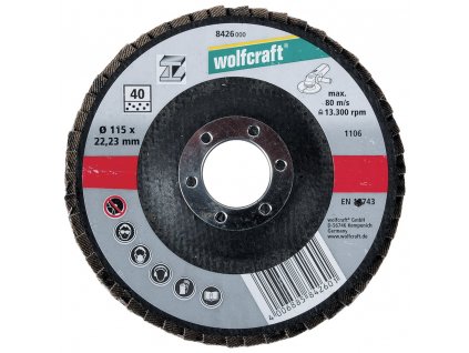 Wolfcraft lamelový brúsny tanier zrno 40, ø 125 mm 8425000