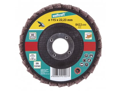Wolfcraft brusný lamelový talíř s plstí ø 115 mm 8424099