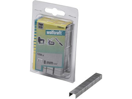 Wolfcraft Široké sponky do sponkovačky výška 8 mm 1250 ks 7203000